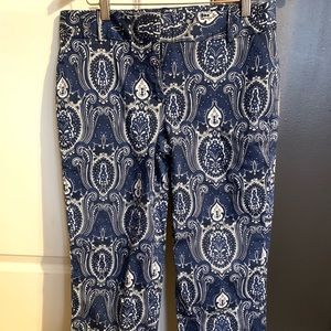Blue Paisley Talbots Pants